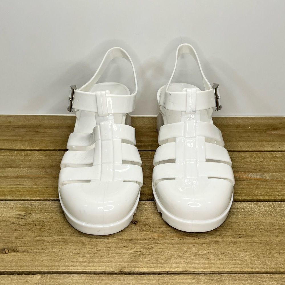 White rubber fisherman sandals - Picture 2 of 7